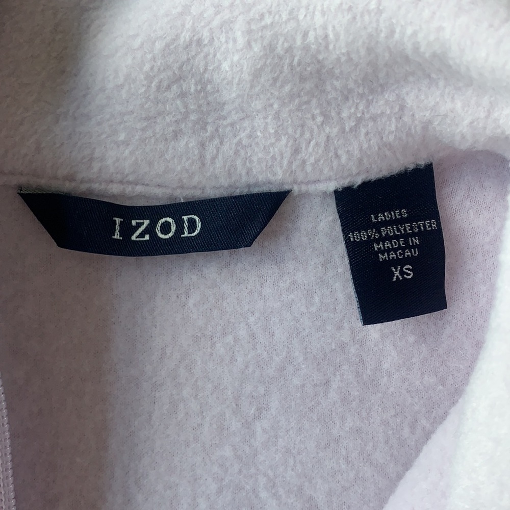 IZOD Golf “Morning Mist” Lilac Fleece Jacket | Lightweight Layering | NWT | XS - Picture 9 of 13